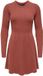 ONLY Gebreide jurk ONLIMMI Midi-jurk Burnt Henna 1