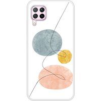 P40 Lite One line blauw Beschermende siliconen case
