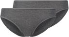 Skiny Slip Advantage Cotton Stretch Bikini Briefs Set van 2 - Dames - Grijs - Effen - Katoen/Elastaan - Maat XXL