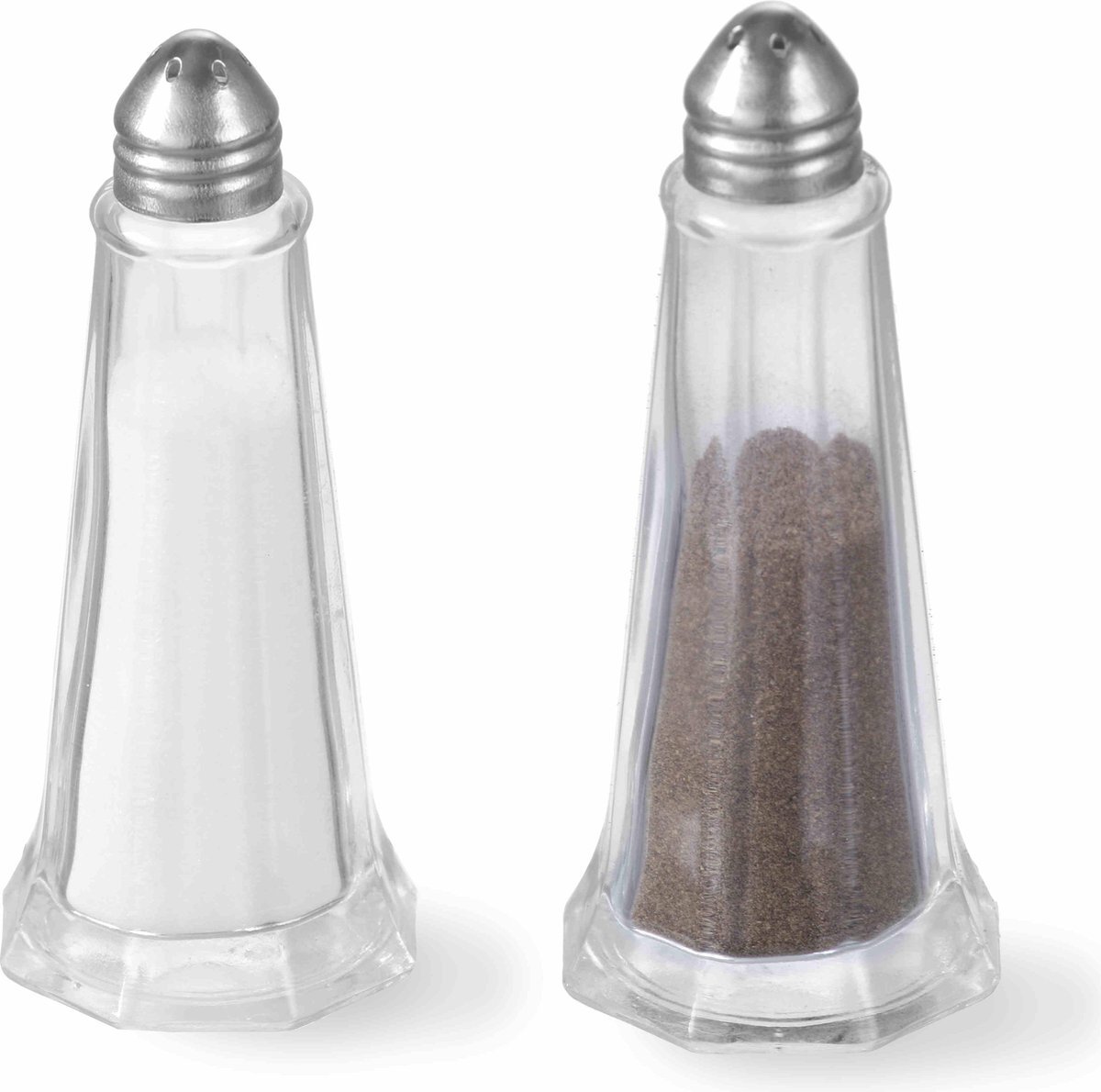 WAS Klassiek peper- en zoutstrooier - Glas met RVS