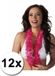 Panda - 12 roze Hawaii slingers