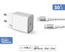 FORCE CASE FPLICS30WCBLCMFIRW oplader voor mobiele apparatuur Universeel Wit AC