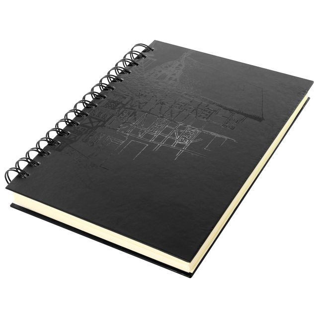 Kangaro dummyboek wire-o cream A5 80 vel 140 gram - Unisex - Zwart