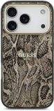 Guess Back Cover Case - iPhone 17 Pro - Brown - Slank, schokabsorberend TPU - Python Pattern