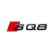 Audi 4M8071804 SQ8 Black Edition embleem zelfklevende letters zwart/rood