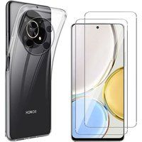 Phonillico® Case for Honor Magic 4 Lite 5G and 2 Tempered Glass Screen Protectors