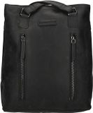 Enrico Benetti Genua Leren Rugzak of Schoudertas - 9 Liter - Zwart