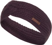 Knit Factory Joy Gebreide Dames Hoofdband - Aubergine