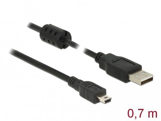 Delock USB 2.0 A Male naar USB 2.0 Mini Male - 0.70 m