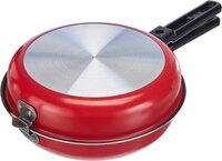 Omeletpan 20 cm RVS - Zwart/Rood