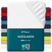 Drap-housse Lit simple 90x200 cm Blanc 100% Coton