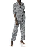 Amazon Essentials Dames Flanellen Pyjamaset met Lange Mouwen en Knopen aan de Voorkant