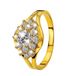 Lucardi Dames Ring met zirkonia - 14 Karaat Geelgoud
