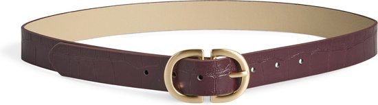 PIECES PCJUVA Croco Jeans Belt Noos WB PU - Winetasting - Polyester - Vrouwen - Kinderen - Herfst/Winter