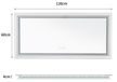 Miroir LED pour salle de bain - Miroir mural rectangulaire 120x60 cm - Antibuée - Lumière 3 couleurs, dimmable - Fonction mémoire - Commande à 3 boutons tactiles - Sans cadre