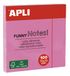 APLI 19082 - FUNNY zelfklevende notities 75 x 75 mm - 100 vellen pastelroze