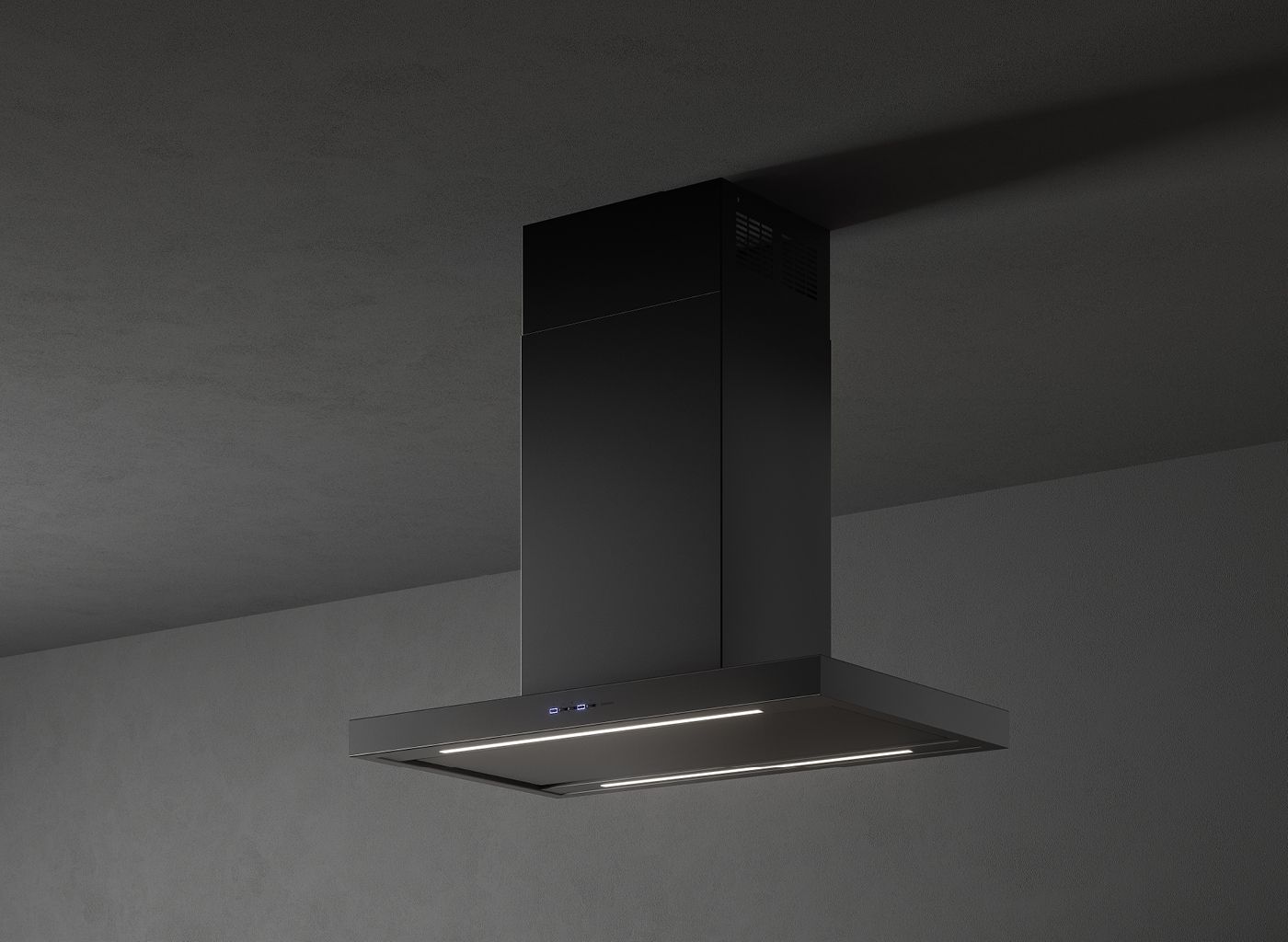 Falmec Plane Plus NRS Muurmontage - Zwart - 800 m³/uur