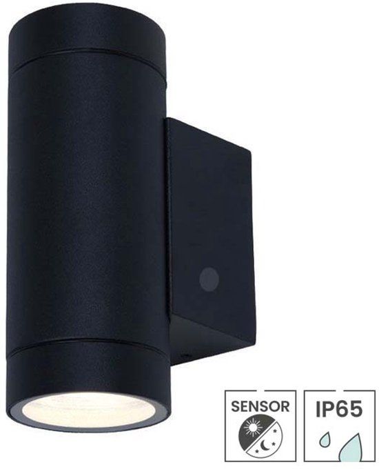 Lybardo Sami - Buitenlamp met Sensor - Zwart - Ø 65mm - 2x GU10