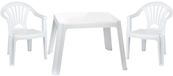 PLASTICFORTE Tuinstoelen en tafel set voor kinderen kunststof wit 2x stoelen buiten