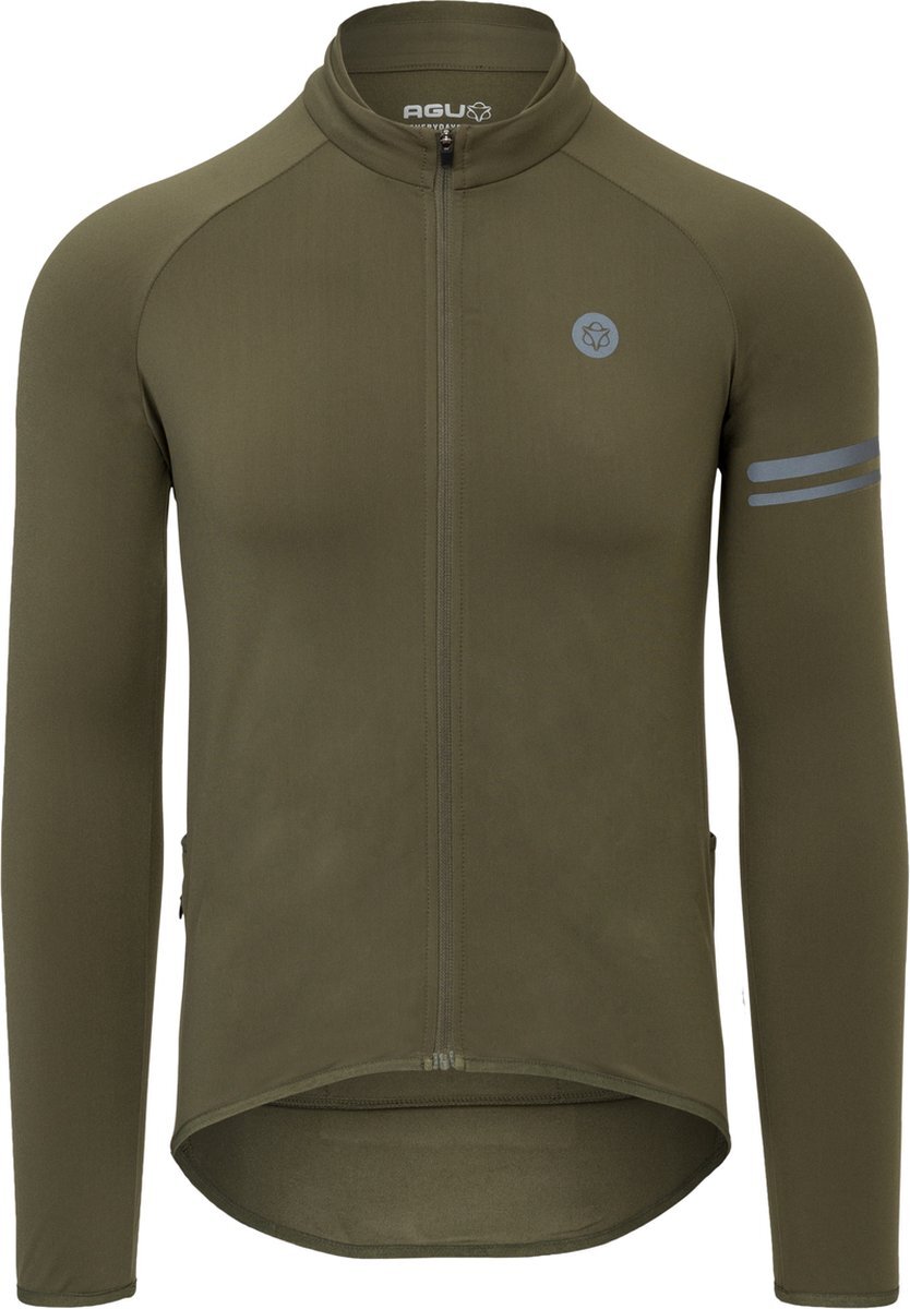 AGU Thermo Fietsshirt Lange Mouwen Essential Heren - Army Green - S