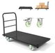 Chariot plateforme, chariot roulant - Chariot d'entrepôt pliable - Capacité de charge 907 kg - Quatre roulettes pivotantes - Poignée pliable - Plateforme antidérapante - 1220×610×815 mm - Convient pour entrepôt et atelier