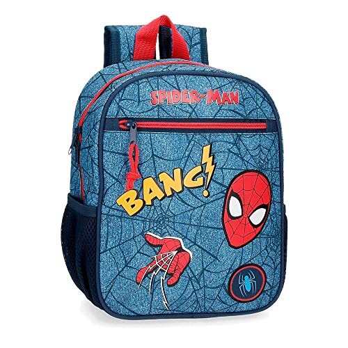 Marvel Spiderman Denim rugzak, blauw, 23 x 28 x 10 cm, polyester, 6,44 l