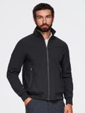 OMBRE Jas - Lange Mouw - Rits - Effen Zwart S
