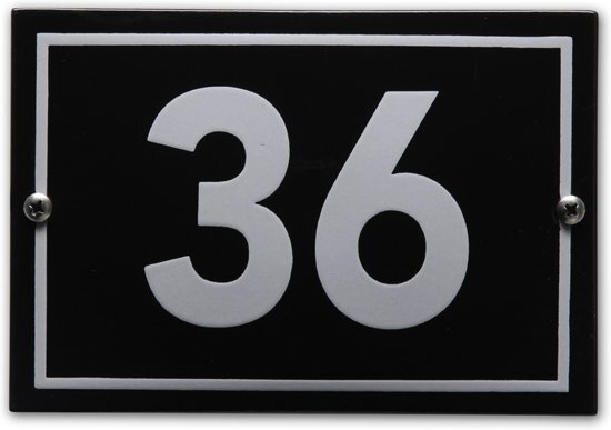 EmailleDesignÂ® Huisnummer model Phil nr. 36