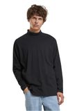 Urban Classics Mock Neck Longsleeve shirt - M - Zwart