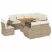 VidaXL 3327278 Loungeset met kussens, Crème, Wit