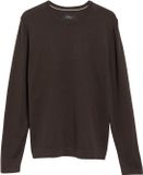 s.Oliver Elegante, fijn gebreide trui van een katoen-zijde-mix - Hommes - Brun foncé - Taille L