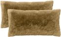vidaXL - Housse de coussin - 2 pièces - HEERLEN - Vert clair - 40 x 80 cm - PV Fleece