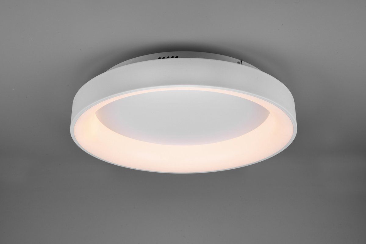 TRIO LEUCHTEN Girona Plafonnière - Mat Wit - Ø60cm - Metaal - 48W - LED - Incl. Afstandsbediening
