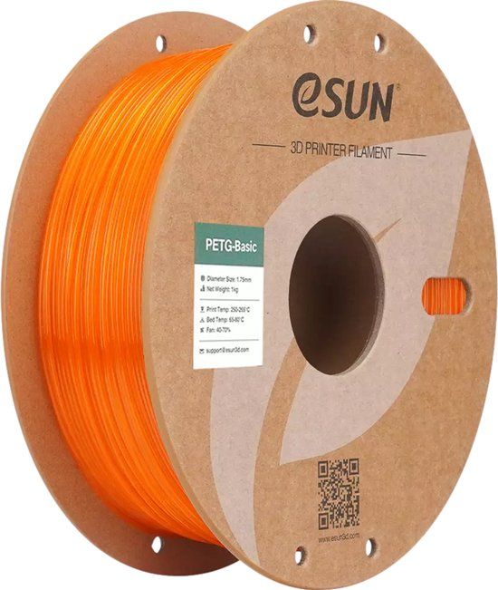 ESUN PETG BASIC 3D filament 1,75mm 1kg Transparant Oranje