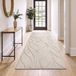 Tapis Runner 80 x 200 cm Beige Lavable et Antidérapant