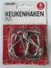 S haken rvs - handdoekhaakjes - S haak - keukenhaken - zilver - 8 stuks - 5 cm