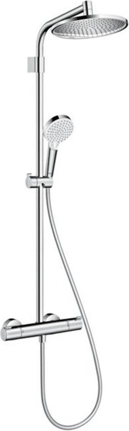 Hansgrohe Crometta S240 Vario Showerpipe douchesysteem thermostaat hoofddouche Crometta S 240 Rain douchearm lengte 350 mm Crometta Vario handdouche doucheslang chroom 26781000