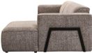 Vente-unique Canapé d'angle droit en tissu chiné - Taupe TEJAMI