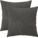 vidaXL Kussensloop 2 pcs HEERLEN Donkergrijs 35 x 35 cm Fluweel