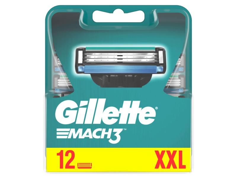 Gillette Mach3 - Scheermesjes - 12 stuks - Zwart