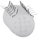 Stof Textile coussin de siège rond - 6x - gris clair/foncé - 2 faces - 38 cm - fermeture à cordons