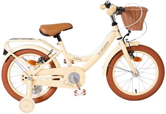 Volare Ashley Kinderfiets - Meisjes - 16 inch - Creme - Twee Handremmen