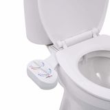 vidaXL Bidetaansluiting voor toiletbril warm/koud water enkel mondstuk