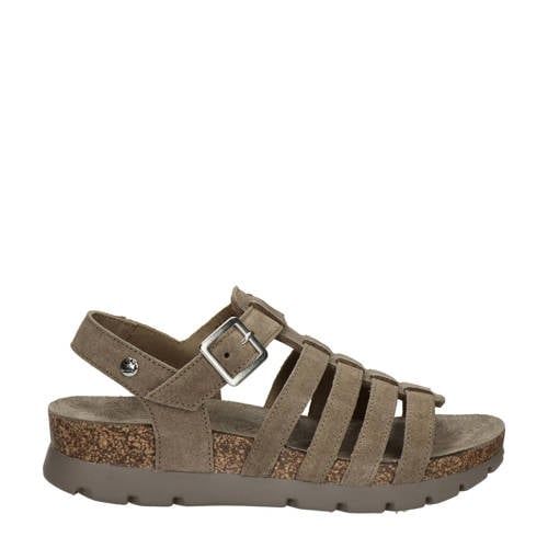 Panama Jack suède sandalen taupe