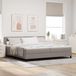 Maison Exclusive - Boxspringbed met LED-verlichting, taupe kleur, 200 x 200 cm, gestoffeerd