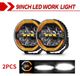 Lampes de travail LED - Jeu de 2, phares supplémentaires ronds de 23 cm - Offroad - Éclairage combiné - 6500 K - IP68 - 12/24 V