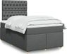 Maison Exclusive - Sommier à lattes de lit avec matelas gris foncé 120x190cm tissu