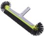 Brosse de piscine demi-ronde avec manche en aluminium renforcé - 17,5 pouces