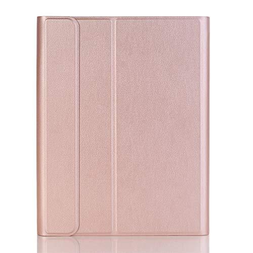 BlinkCat Keyboard Case for Apple iPad 2018 (6th Gen), 2017 (5th Gen), iPad Pro 9.7, iPad Air 2 & 1, Magnetic PU Folio Stand Cover with Detachable Wireless Bluetooth Keyboard/Pencil Holder - RoseGold