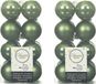 Decoris kleine kerstballen - 32x st - mosgroen - 4 cm - kunststof - kerstversiering